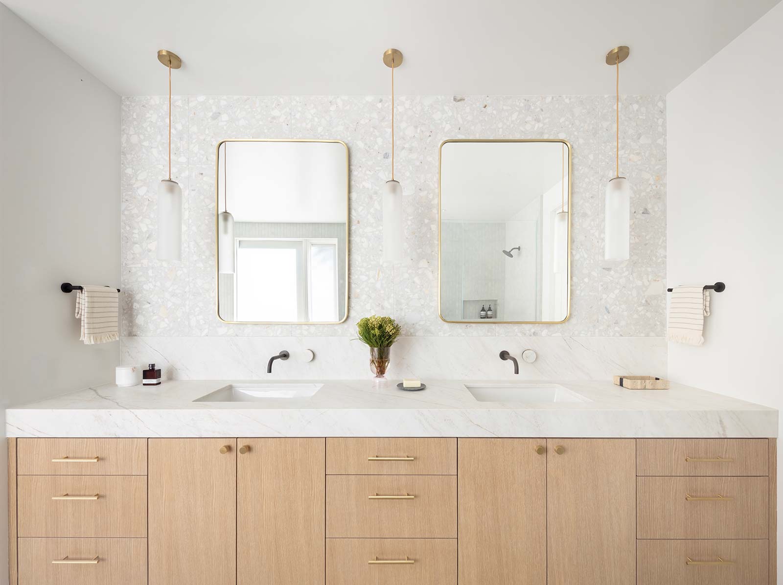 Bathroom Double Vanity, Detail, interior