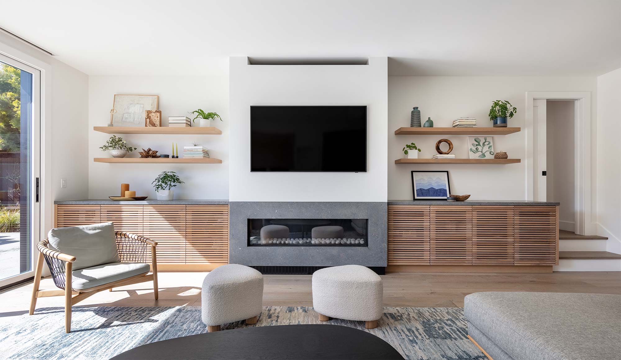 Living Room and Fireplace, Interior