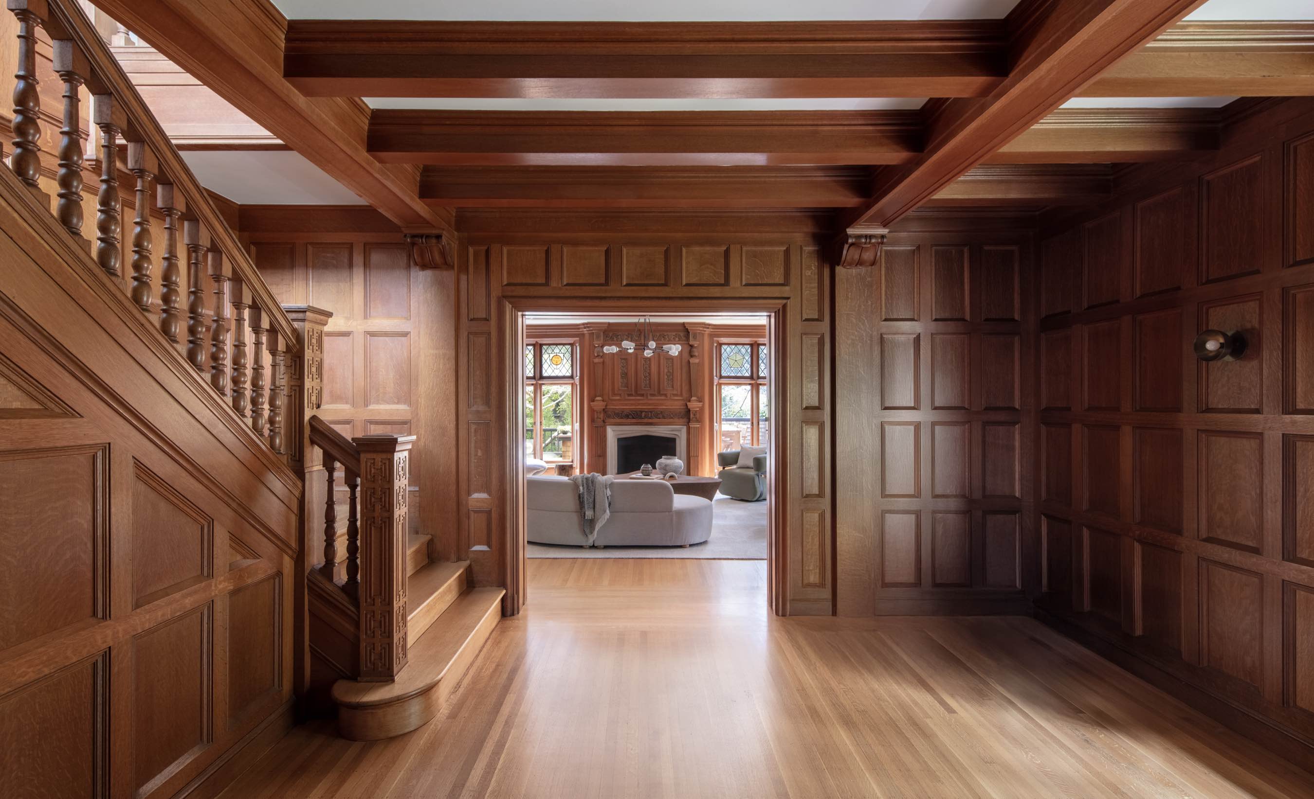 Entrance Hall and Staircase, to Living Room, interior
