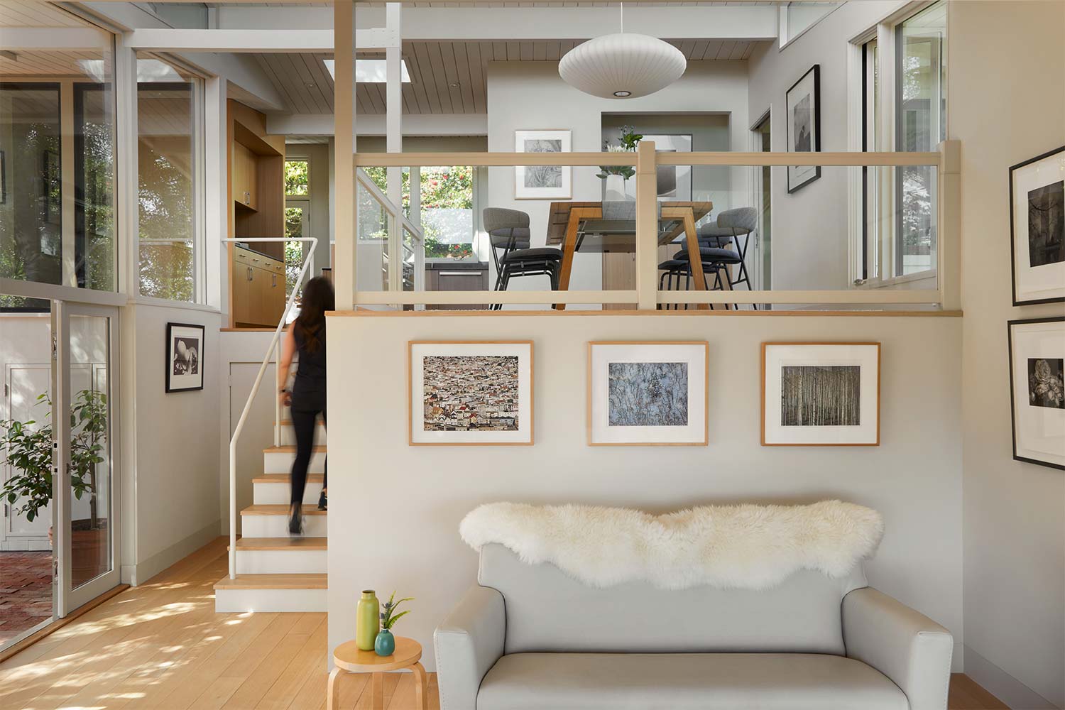 Living Area to Second Floor Dining Area, interior